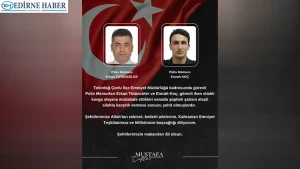 İçişleri Bakanı Çiftçi, Tekirdağ’da iki polisin şehit olduğunu bildirdi